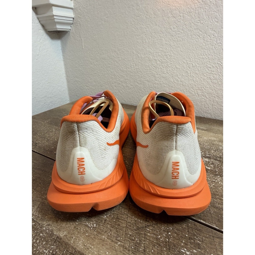 Hoka One One Mach 6 Shoes Mens 10.5 D Orange Road Running Sneakers 1147790 FLV - Picture 4 of 7